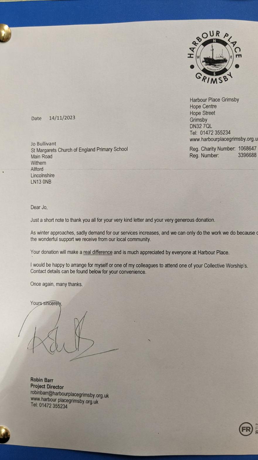 HP letter 